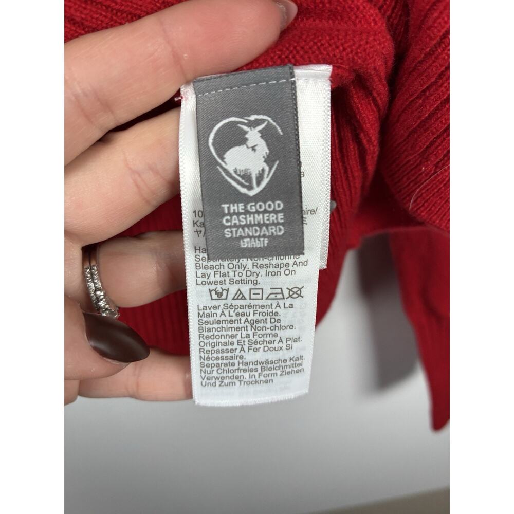 J.Crew S 100% Cashmere Turtleneck Sweater NWT Red Roll Neck BM264 Quiet Luxury - Picture 6 of 10